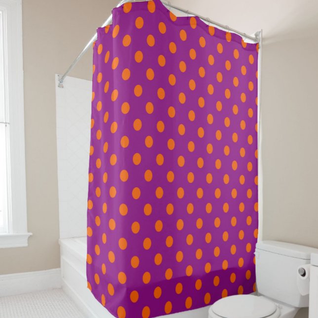 Orange On Purple Polka Dots Pattern Design (Creator Uploaded)
