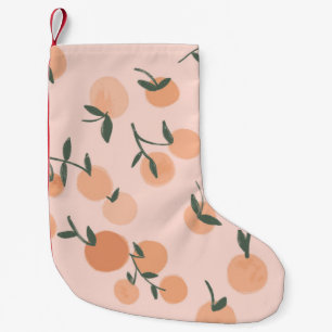 Orange or cherry pattern illustration by freehand small christmas stocking