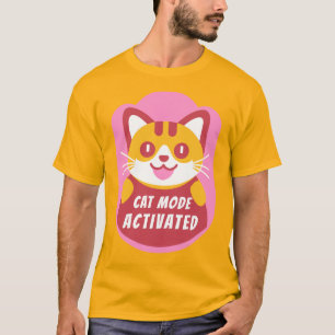 Orange or Yellow Tabby Cat Kitten with Custom Text T-Shirt