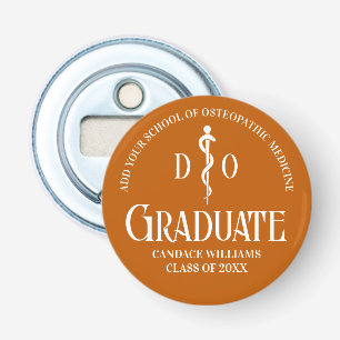 Orange Osteopathic Medical School Graduation Party Bottle Opener