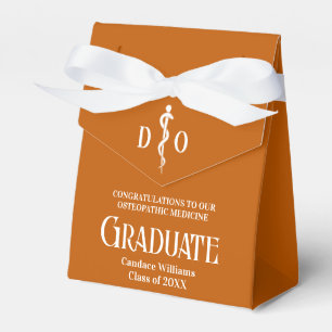 Orange Osteopathic Medical School Graduation Party Favor Box