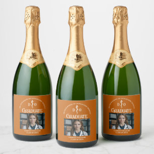 Orange Osteopathic Medical School Graduation Party Sparkling Wine Label