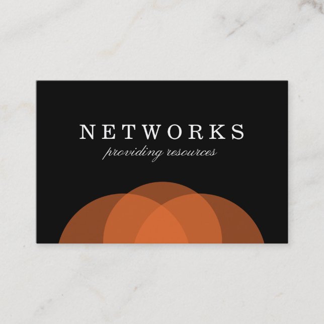 Orange Overlap Business Card (Front)