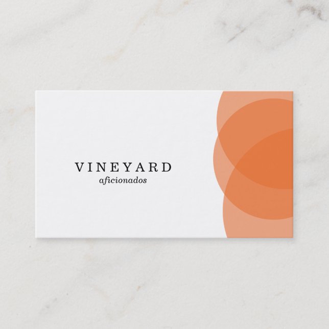 Orange Overlap Business Card (Front)