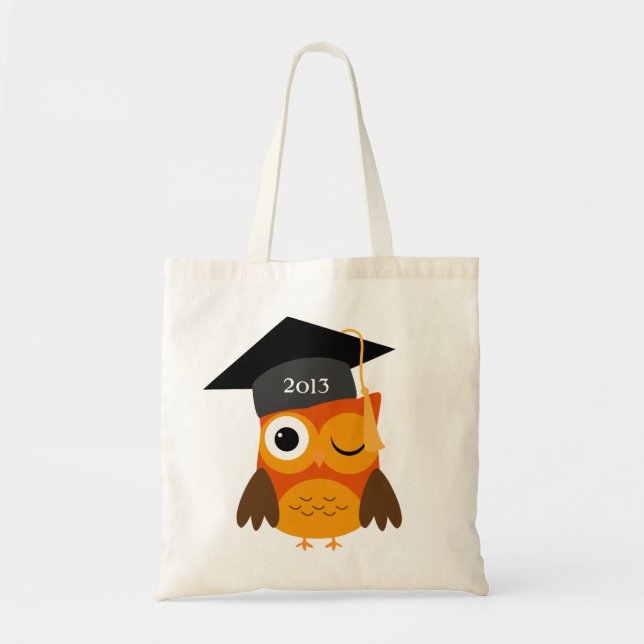 Orange Owl avec Diplôme Classe de Graduation Sac (Devant)