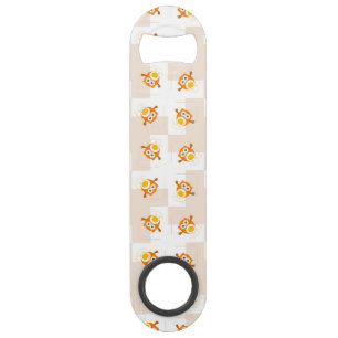 Orange Owl Illustration Pattern Speed Bottle Opener