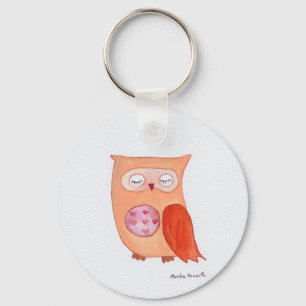 Orange owl keychain
