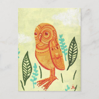 Orange Owl Postcard