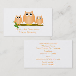 Orange Owls Design Business Card