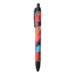 orange paint skins mini assemblage black ink pen
