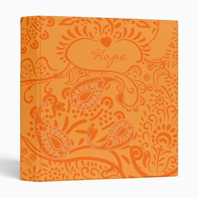 Orange Paisley Binder (Front/Spine)