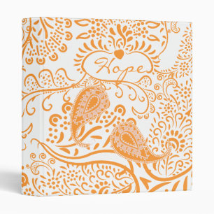 Orange Paisley Binder