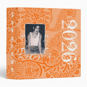 Orange Paisley Class of 2010 Binder