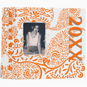 Orange Paisley Class of 2010 Binder