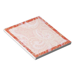 Orange Paisley Notepad