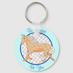 Orange Palomino (blue/purple) Keychain