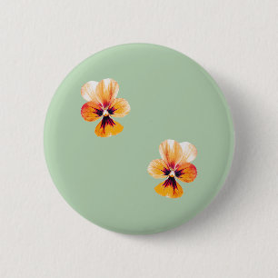 orange pansies button