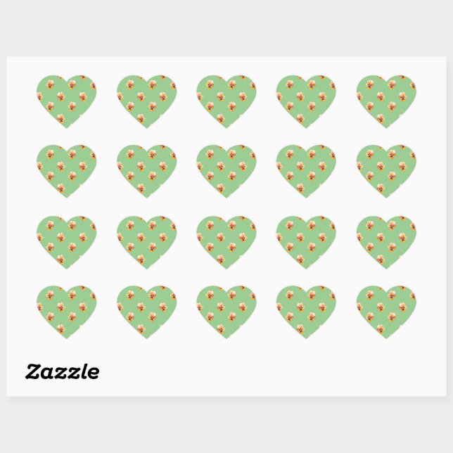 orange pansies classic round sticker (Sheet)