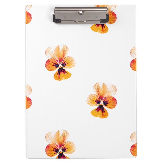 orange pansies clipboard (Front)