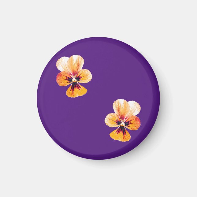 orange pansies magnet (Front)