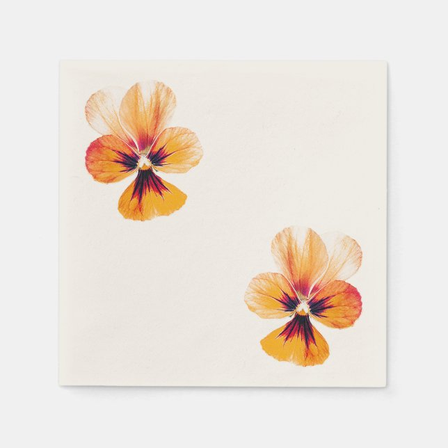 orange pansies napkin (Front)