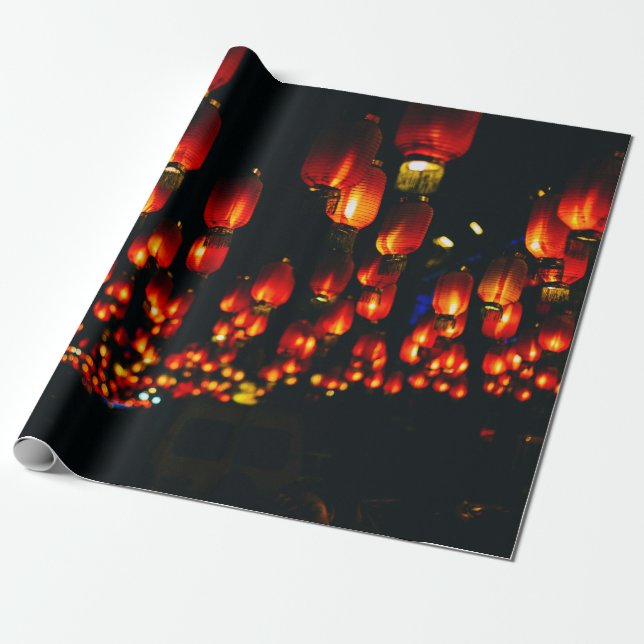 ORANGE PAPER LANTERNS DURING NIGHT TIME (Unrolled)
