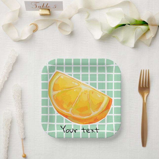 Orange Paper Plate (Wedding)