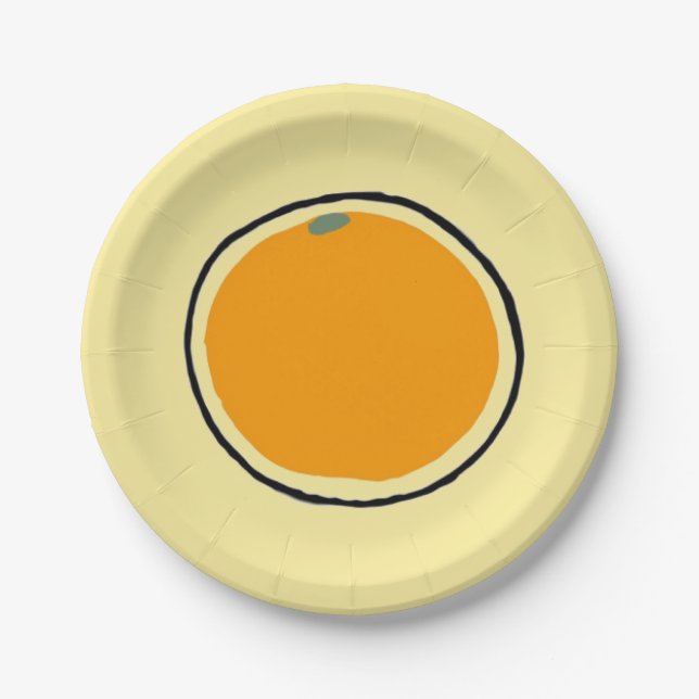 Orange Paper Plate (Front)