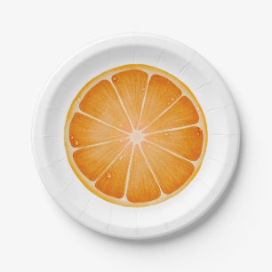 Orange Paper Plate