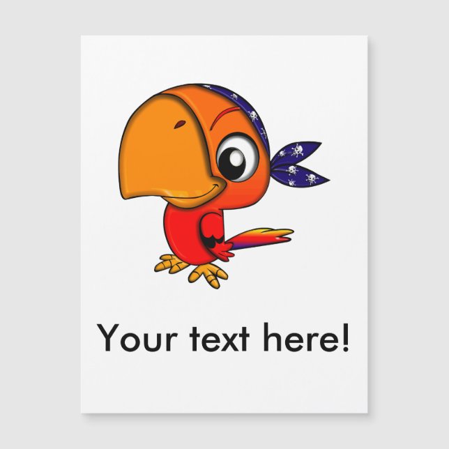 Orange parrot cartoon (Front)