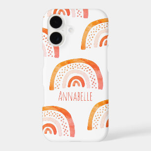 Orange Pastel Rainbow Personalized Pattern