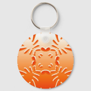 orange patterened keychain