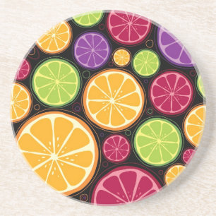 Orange pattern and background coaster