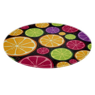 Orange pattern and background cutting board