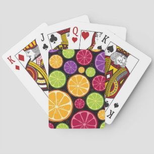 Orange pattern and background playing cards