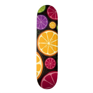 Orange pattern and background skateboard