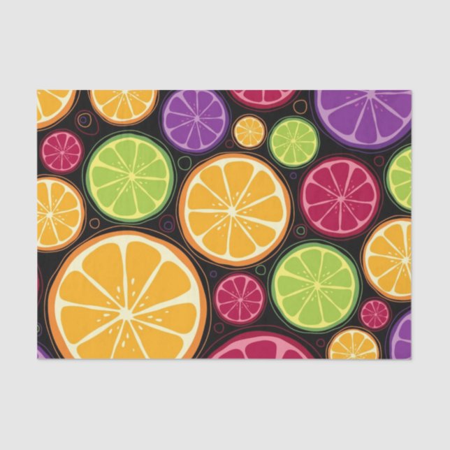 Orange pattern and background tissue paper (Front)