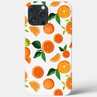 Orange pattern iPhone 13 pro max case