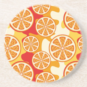 Orange pattern coaster