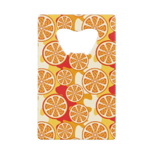 Orange pattern credit card bottle opener
