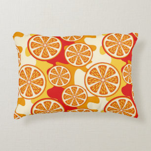 Orange pattern decorative pillow