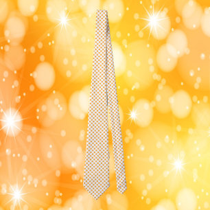 Orange Pattern Fruit Slices Tie