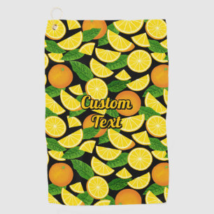 Orange Pattern Golf Towel