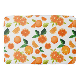 Orange pattern large bath mat