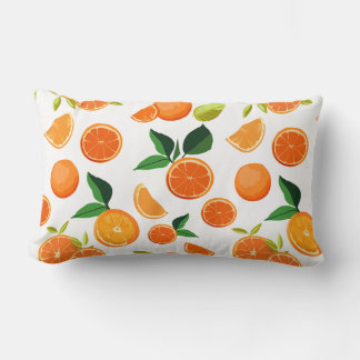 Orange pattern lunbar pillow