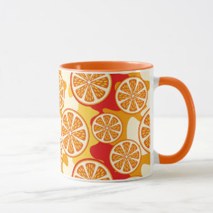 Orange pattern mug