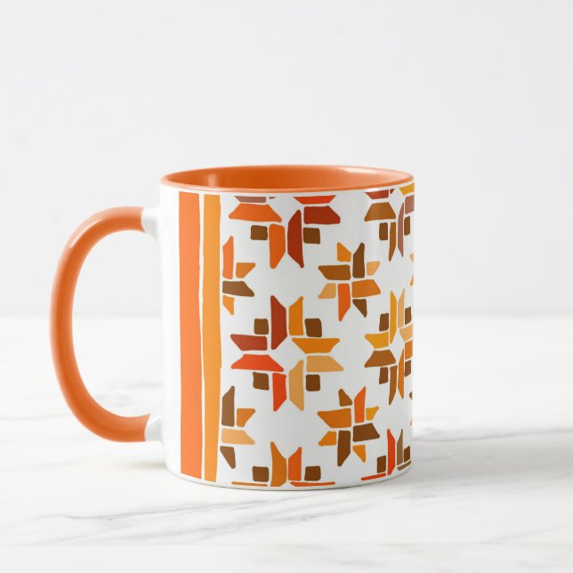 Orange pattern mug (Left)