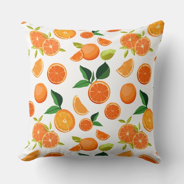Orange pattern pillow (Front)