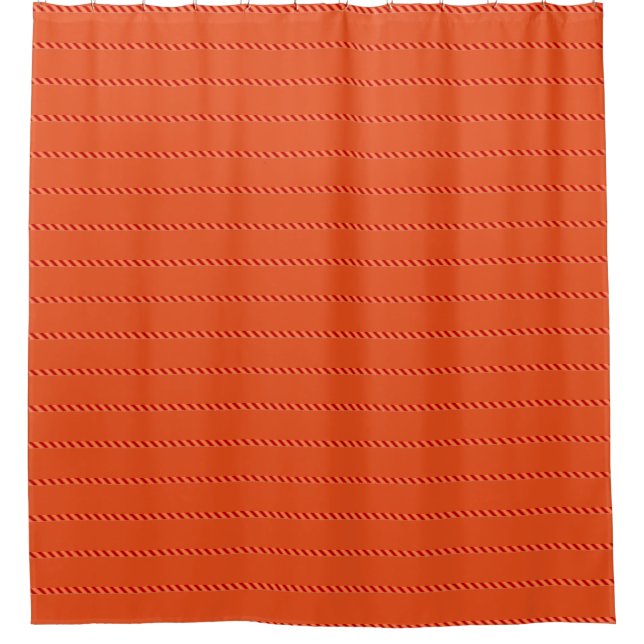 Orange Pattern Shower Curtain (Front)