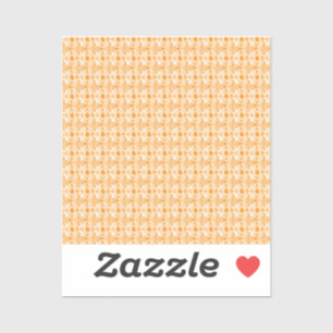 Orange Pattern Sticker Trendy Aesthetic Decor